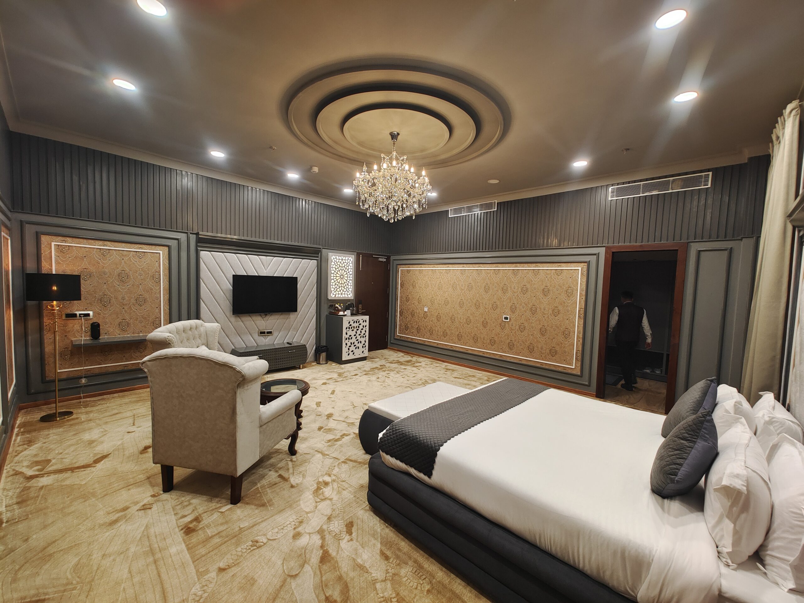 Luxury hotel lobby